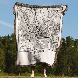 Map Blanket For Couple, Custom Name, Date And Location - Personalized Blanket - Gift For Couple