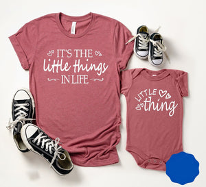 Funny New Mom Gift, It is The Little Things In Life, Mama Mini Matching Shirt