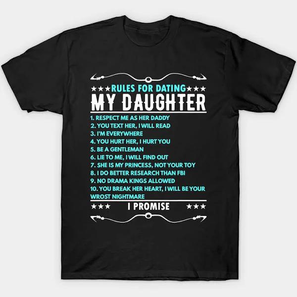 Rules for Dating Daughter Funny Gift for Dad T-Shirt | Fathers Day Gift 1635561362919.jpg