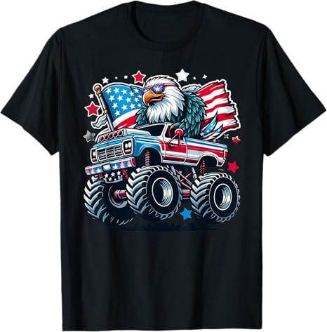 4th Of July Patriotic American Flag Eagle Usa Red White Blue T Shirt 1749694924250.jpg