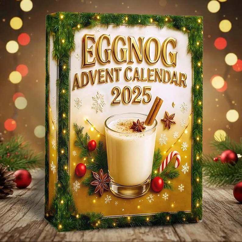 Eggnog Advent Calendar 2025 Gift For Eggnog Lover Eggnog Ornament Christmas Gift Ideas Christmas Countdown Advent Calendar 1763537255377.jpg