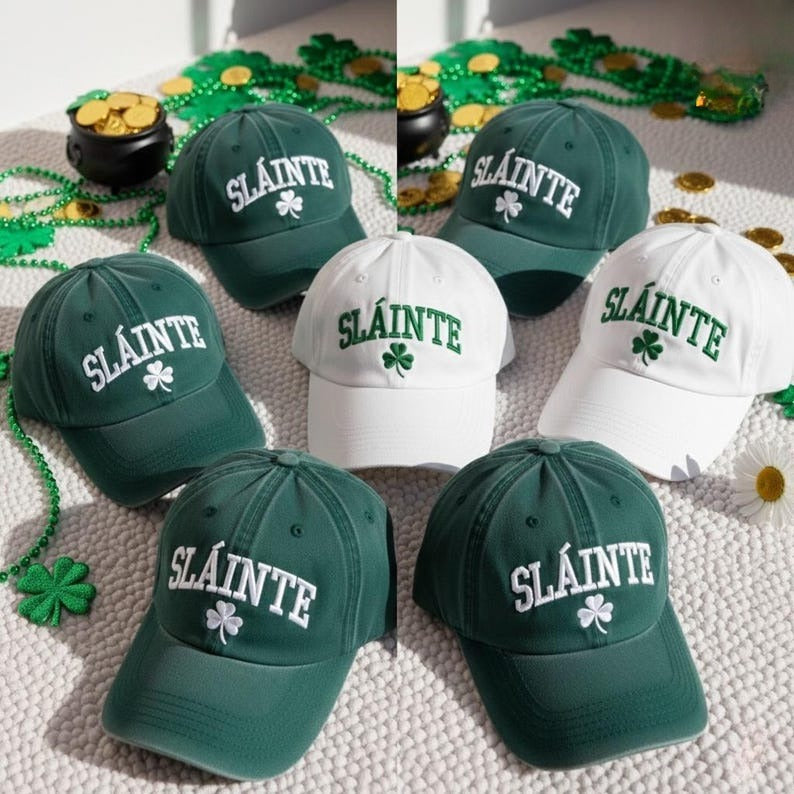 Sl Inte Embroidered Baseball Cap St Patrick S Day Hat Irish Shamrock Hat Lucky Clover Cap Green Irish Hat Unisex Gift 1770026482544.jpg