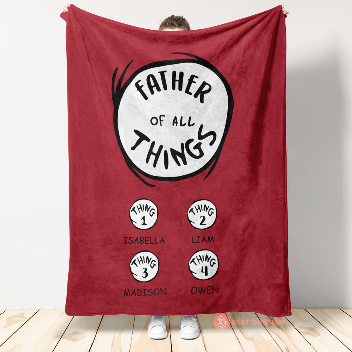 Father Of All Things - Personalized Blanket - Father's Day, Birthday Gift For Father, Grandpa, Papa
