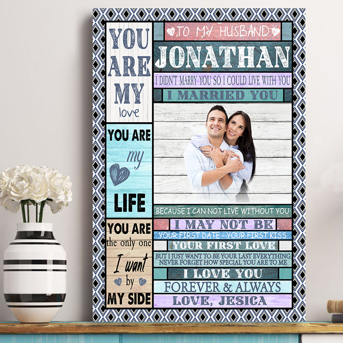 To Husband Your Last Everything - Personalized Canvas - Gift For Husband, Couple, Valentine