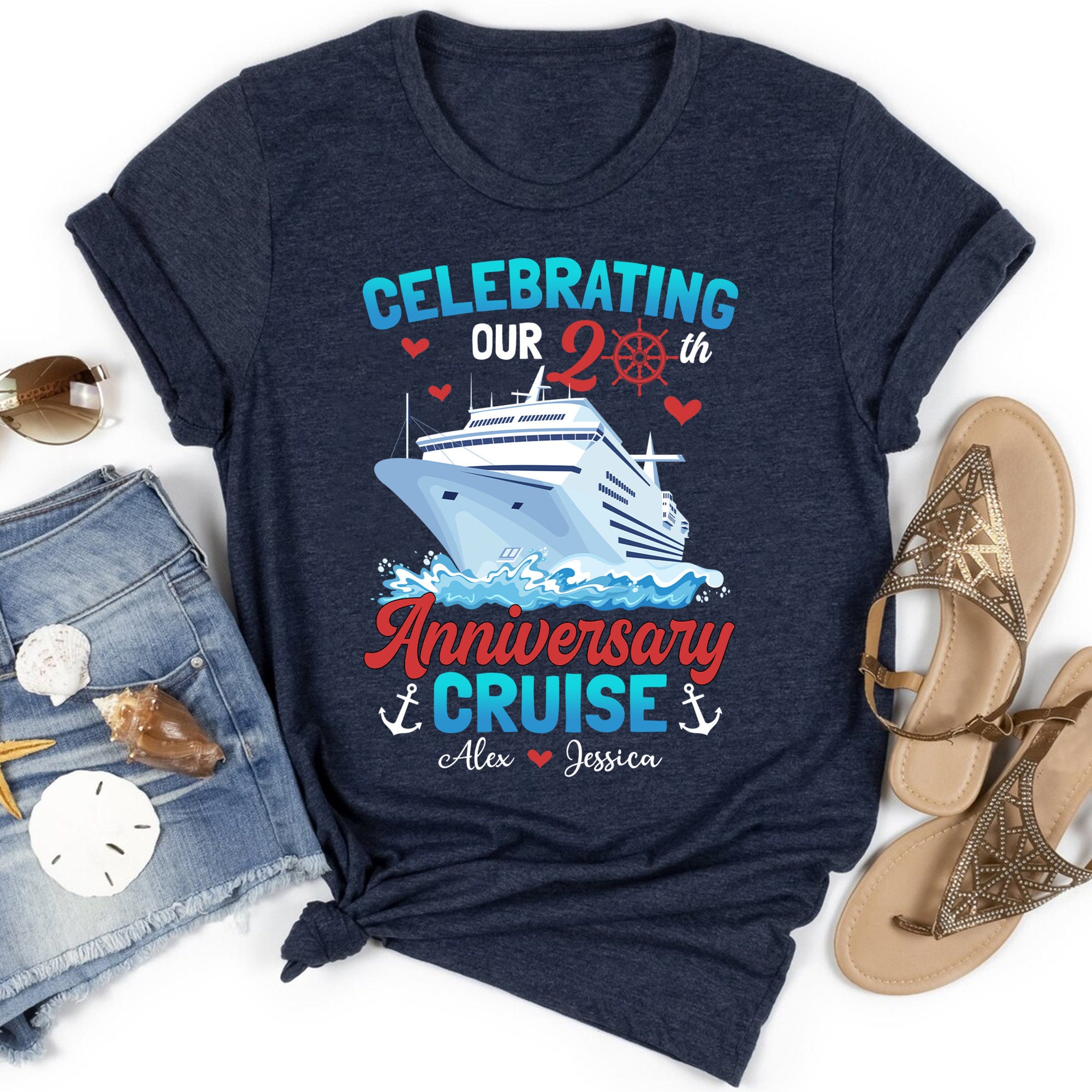 Celebrating Our Anniversary Cruise - Personalized Shirt - Gift For Couple