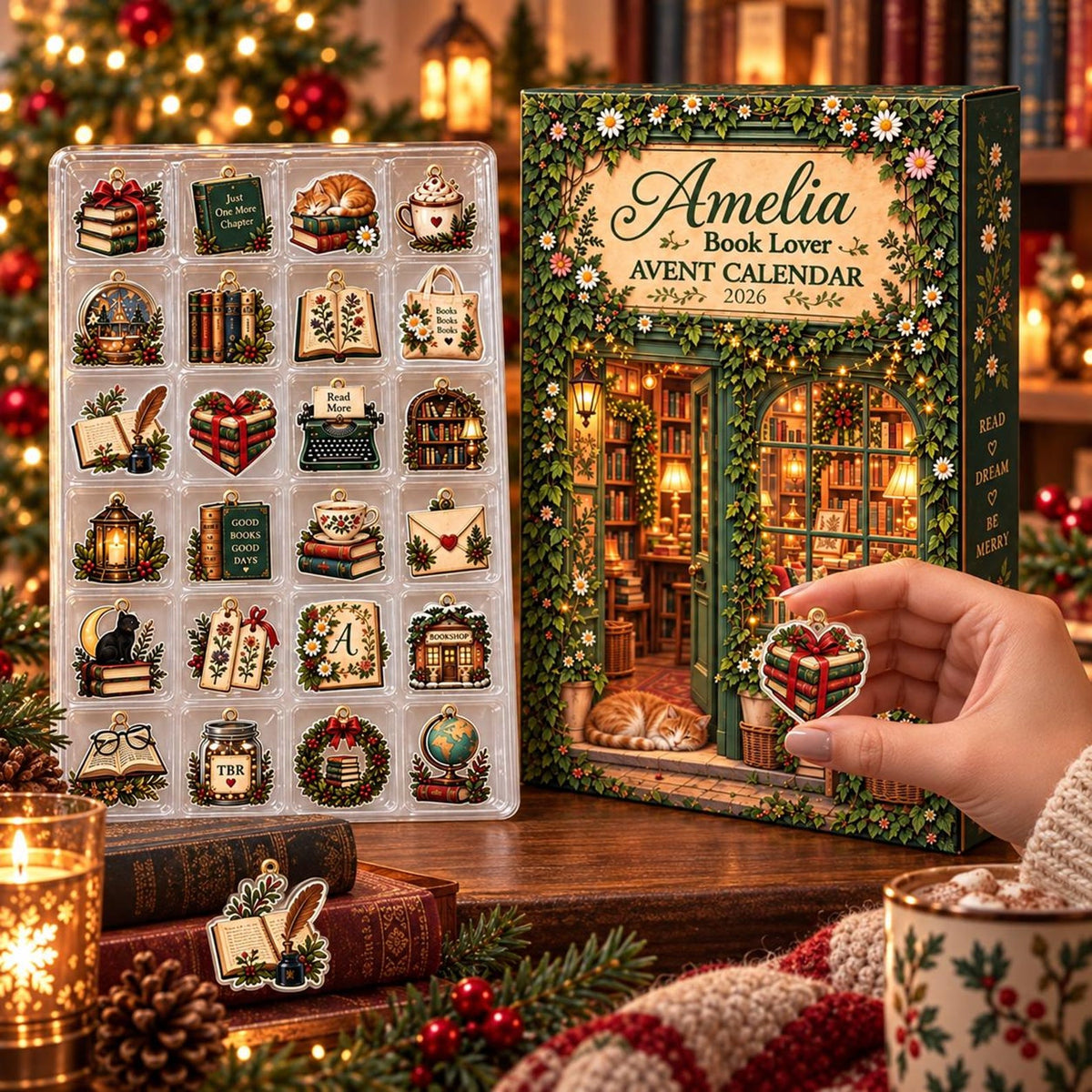 Personalized Book Lover Advent Calendar 2026, 24 Bookish Charms, Custom Reader Christmas Countdown Gift 1d358036-85fd-4141-9473-c1301399f6e1-il_1588xN.8521440812_arjs.jpg