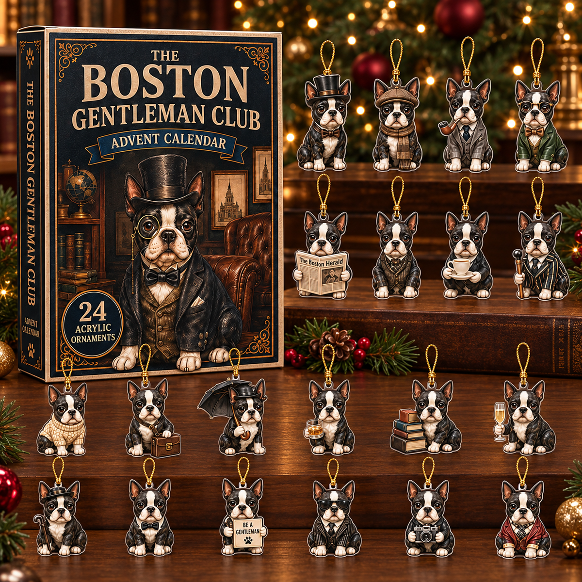 The Boston Gentleman Club Advent Calendar 2026 - 24-Day Festive Countdown, Acrylic Charms Blind Box - Gift For Dog Lovers 1e504558-560e-47ca-b447-ecfab1dfd04c-boston-club-box-charms.png