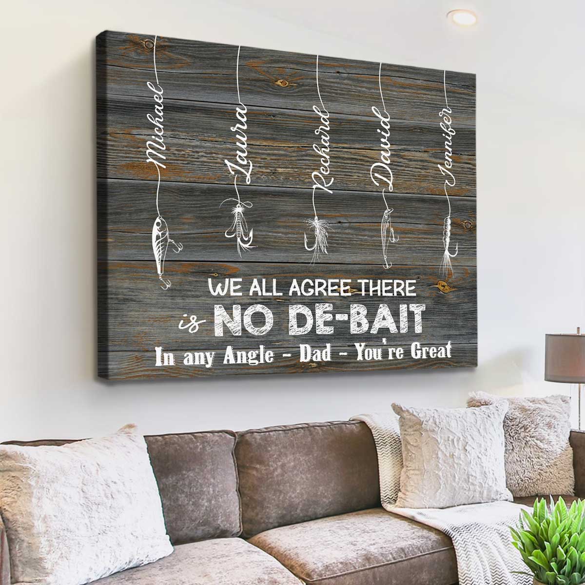 Custom Father s Day Gifts For Fisherman Dad, Fishing Gifts for Dad For Men, Dad You re Great Sign