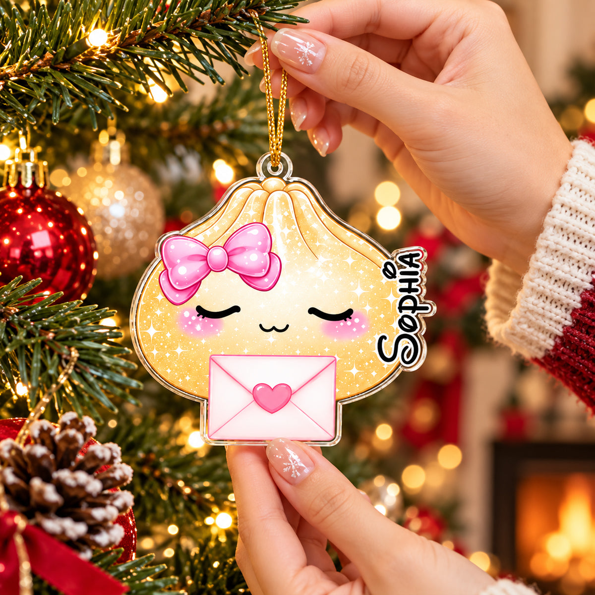 Cute Dumplings Family Christmas Funny Keepsake - Personalized Acrylic Ornament - Christmas Gift for Family 2a3d55fa-1de3-4620-9235-3775606881dc-banner-2-1-.jpg