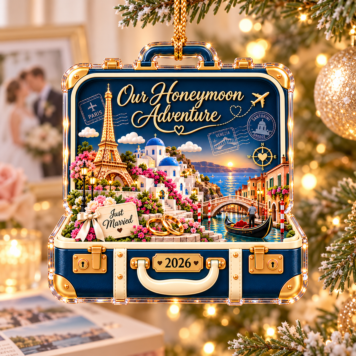 Personalized Honeymoon Suitcase Christmas Ornament – Our Honeymoon Adventure, Custom Year Travel Keepsake, Wedding Gift for Newlyweds 2f24f6d0-e188-40d6-89e0-165a324dea2a-Honeymoon-Adventure-Christmas-Ornament-1.png