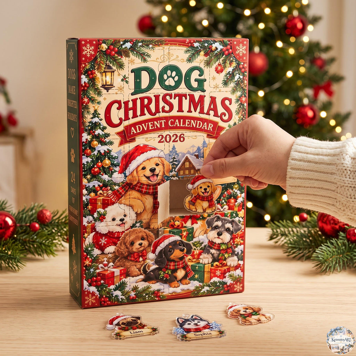 Dog Christmas Advent Calendar 2026 | 24 Day Countdown Gift Box with Personalized 2D Ornament 365096f2-61df-4659-99ca-5c6aeeb5a023-il_fullxfull.8643562481_qc7x.jpg