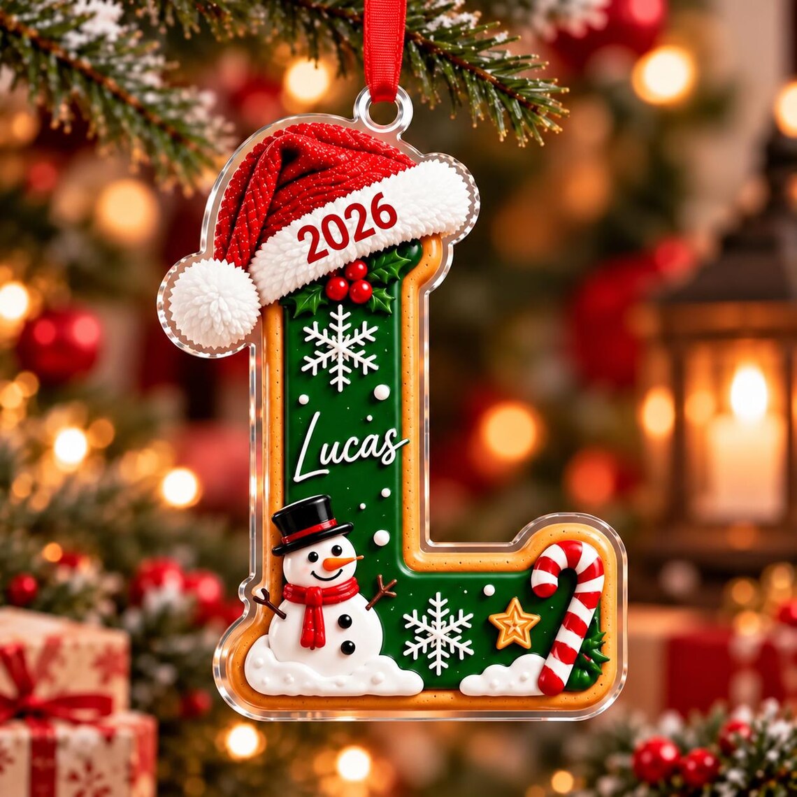 Personalized Gingerbread Kid Christmas Ornament, Custom Name Initial Letter with Year, Kids Holiday Keepsake, Christmas Tree Decoration Gift 3b80407c-1339-4bd2-b8e6-3a52d38323eb-5.jpg