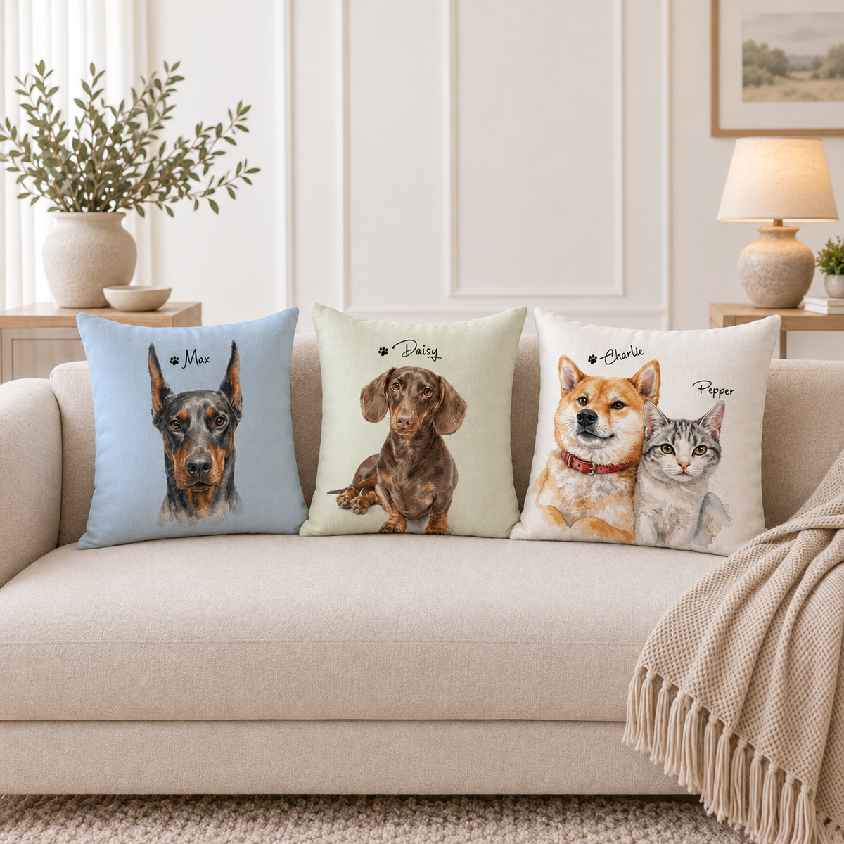 Personalized Pet Portrait Pillow, Custom Photo Pillow Cover, Dog & Cat Lover Gift, Pet Memorial Pillow, Custom Pet Cushion, Dog Mom Gift, Cat Mom Gift 45d52f13-bf82-4a62-86a8-c1c36b667d96-57.png