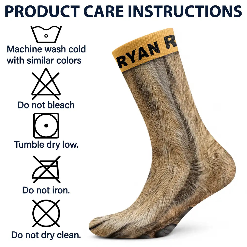 Animal Paw For Hunting Lovers Hunters - Personalized Illusion Socks 493cddcc-8c4c-49ed-aa36-5dd24b339cc0-AN145-CLA4261-Web7.jfif