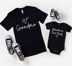 Custom Text Grandmother Grandchild Matching Shirt, Grandma and Grandma's Best Buddy Shirt