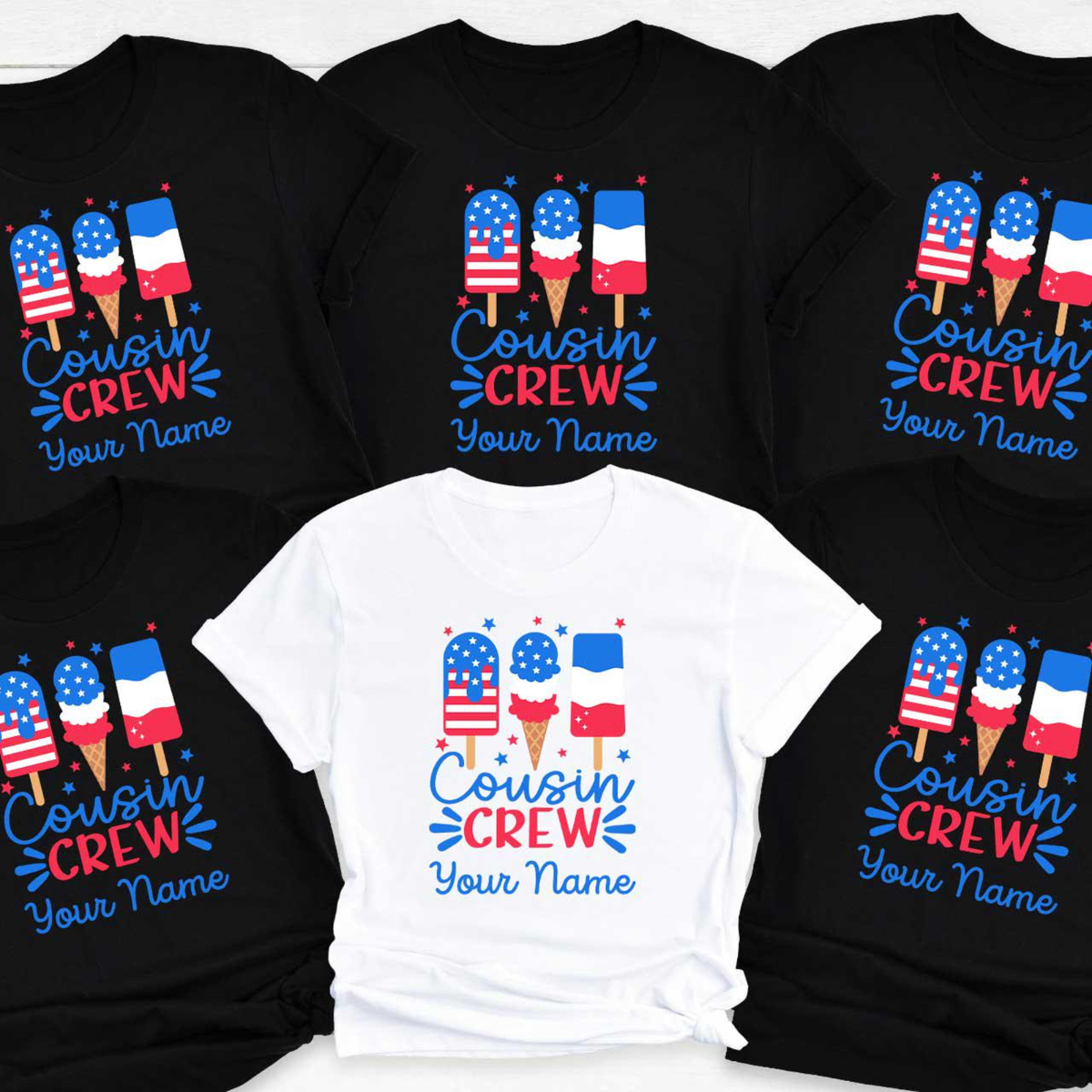 Personalized Cousin Crew Matching 4TH of July Shirts,Custom The Cousin Crew T-shirts,4th Of July Youth Family Tees,American Kids Shirts Gift