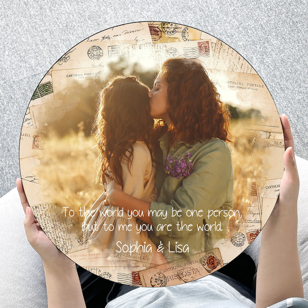 Mom To Us You Are The World - Personalized Wood Sign - Gift For Mom, Mother's Day Gift