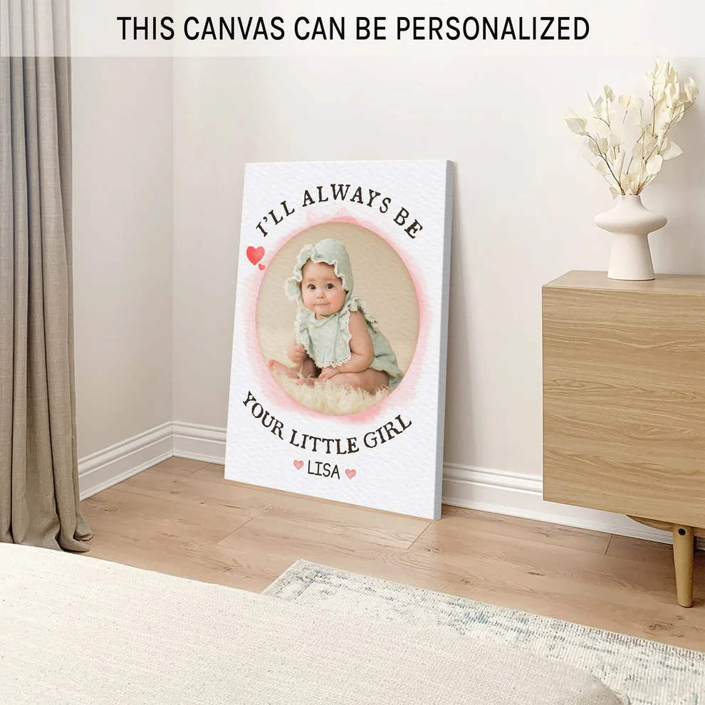 Mom's Little Girl - Personalized Canvas - Mother's Day Gift For Mom