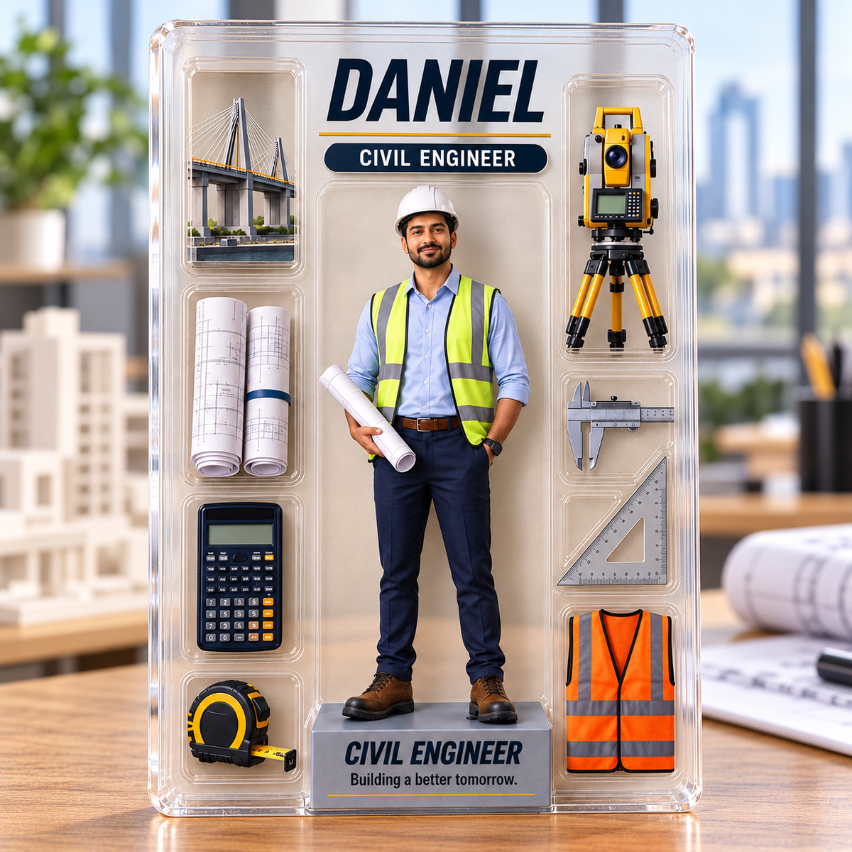 Personalized Civil Engineer Acrylic Table Sign, Custom Photo & Name Plaque, Engineering Desk Decor, Graduation Gift for Engineers 69162d1c-fdd4-4a0a-9431-6a67d5434faf-B-ng-acrylic-Daniel-k-s-x-y-d-ng-1.png