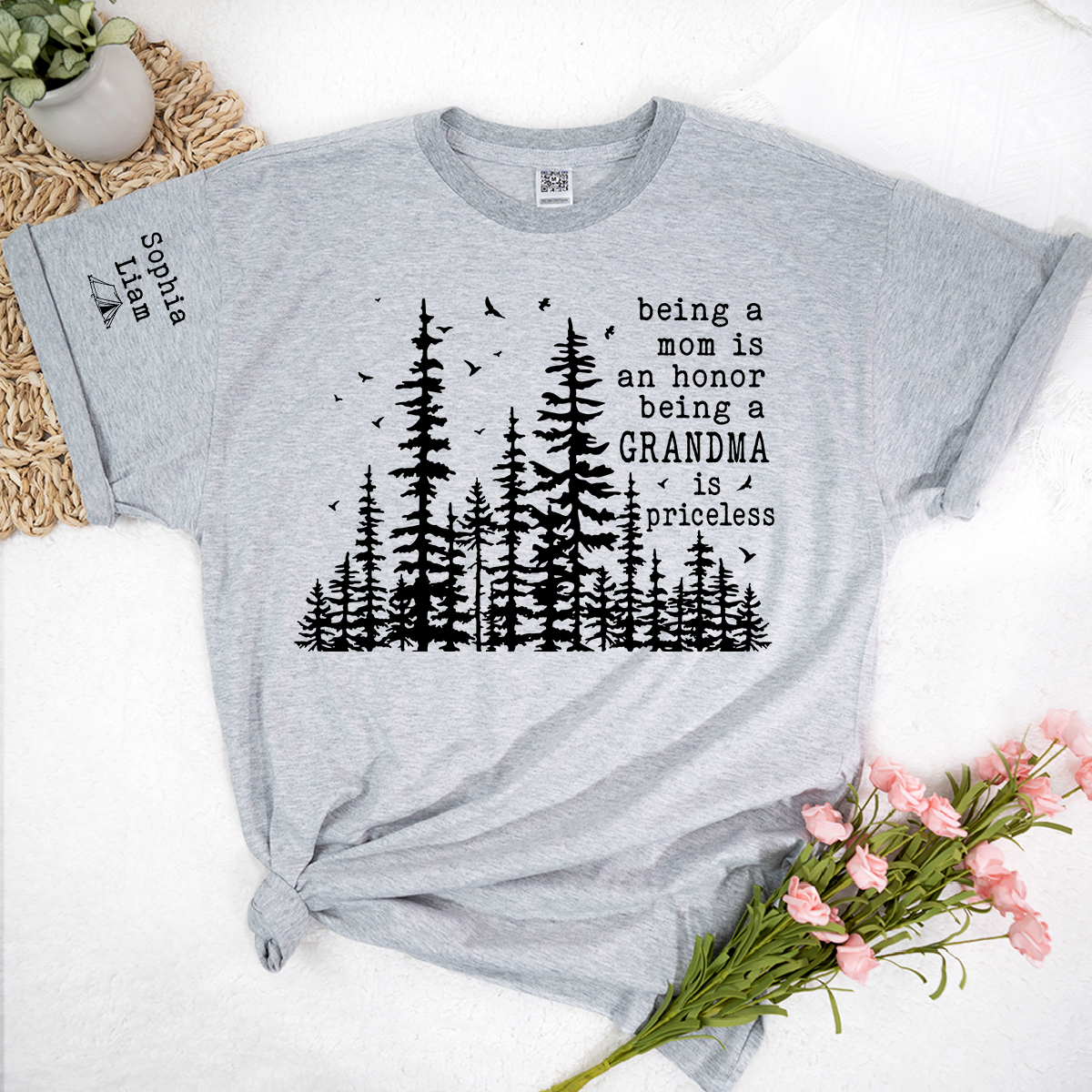 Being a Mom Is an Honor Being a Grandma Is Priceless Shirt, Personalized Grandma Shirt with Grandkids Names, Nature Lover Tee 6_14e3f216-f676-4db3-9a23-8c9fa20aafd9.png