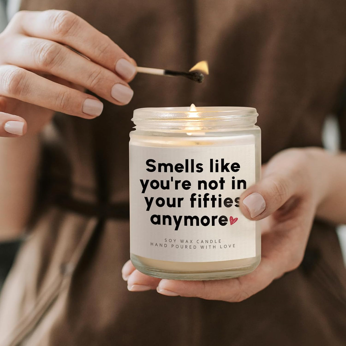 Funny 60th Birthday Gifts for Women Men- Handmade Lavender 60th Birthday Candle- 60th Birthday Decorations, 60th Birthday Gift Ideas, Gifts for 60th Birthday Wife Husband Mom Sister Friend