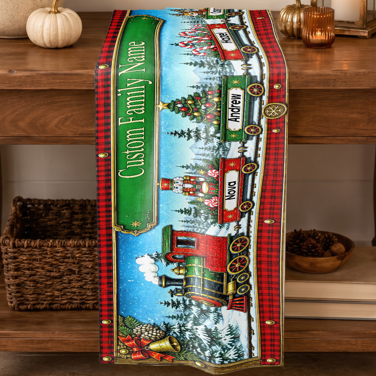 Christmas Train Family Table Runner - Personalized Christmas Birthday Gifts For Mom, Dad, Brother, Sister - Christmas Feels Better Together 7200cc89-4114-4f84-b92a-061538ccb806-MK-6.png