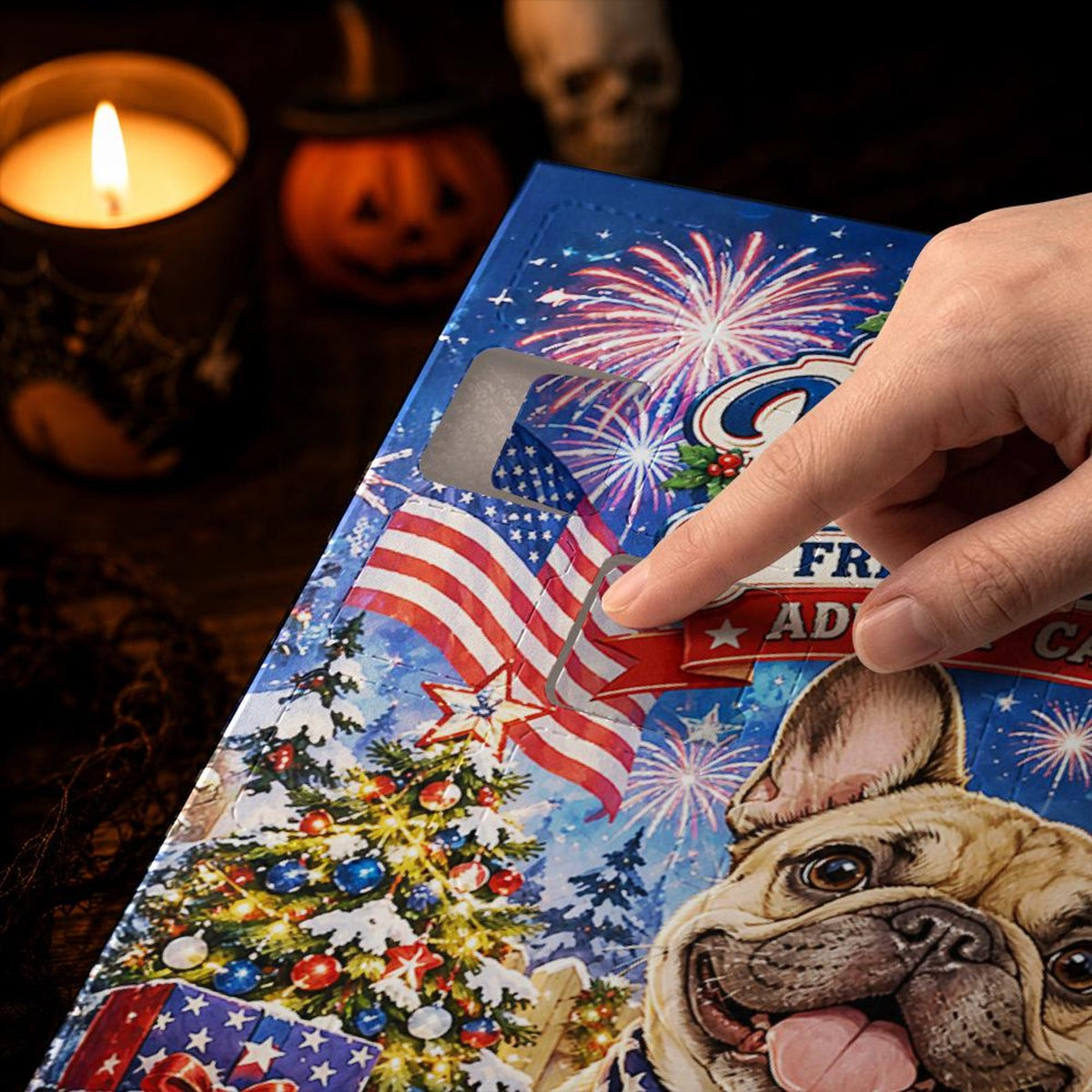Custom French Bulldog Advent Calendar 24 Charms, Personalized Frenchie Dog Xmas Countdown Box, Patriotic Pet Lover Present 79e015cd-d258-44e8-9d5e-46e9eab52411-il_1588xN.8647434461_is2x.jpg