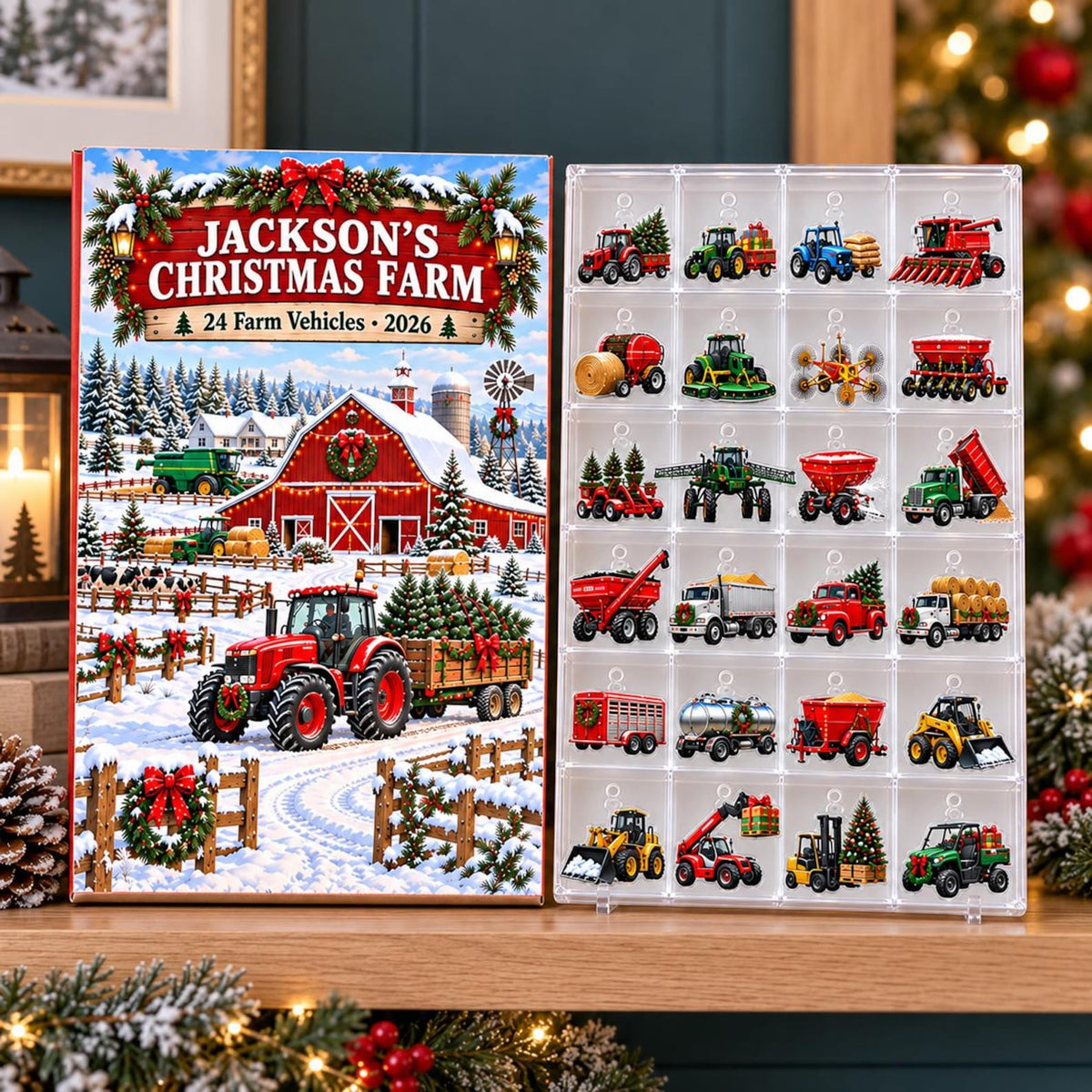 Personalized Farm Advent Calendar 2026, Tractor Christmas Countdown, Farm Vehicle Ornaments, Custom Name Gift for Boys and Tractor Lovers 895d77b6-0096-42a5-8106-9b4f21c2bfc3-il_1588xN.8649052177_5lde.jpg