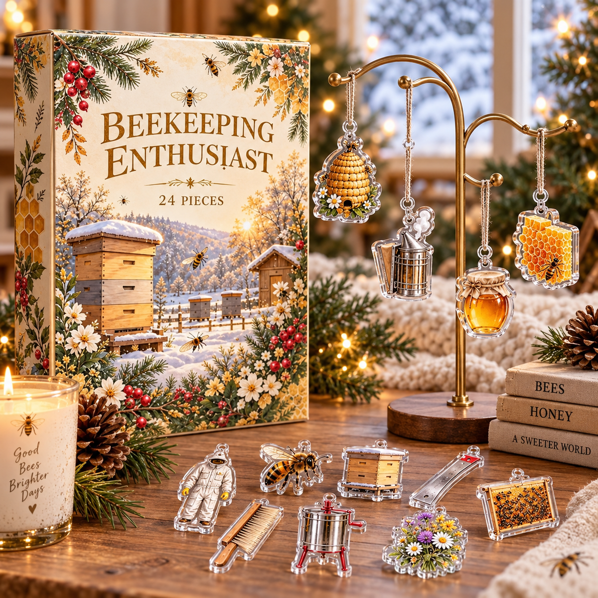 Beekeeping Advent Calendar, 24 Acrylic Honey Bee Ornaments, Apiary Gift for Beekeepers, Christmas Countdown Box 8ab5bbea-a2e2-4482-a6a4-5caeffa49445-f9019c44-6f1b-4a04-ad5e-ce36b2fa9bbe.png