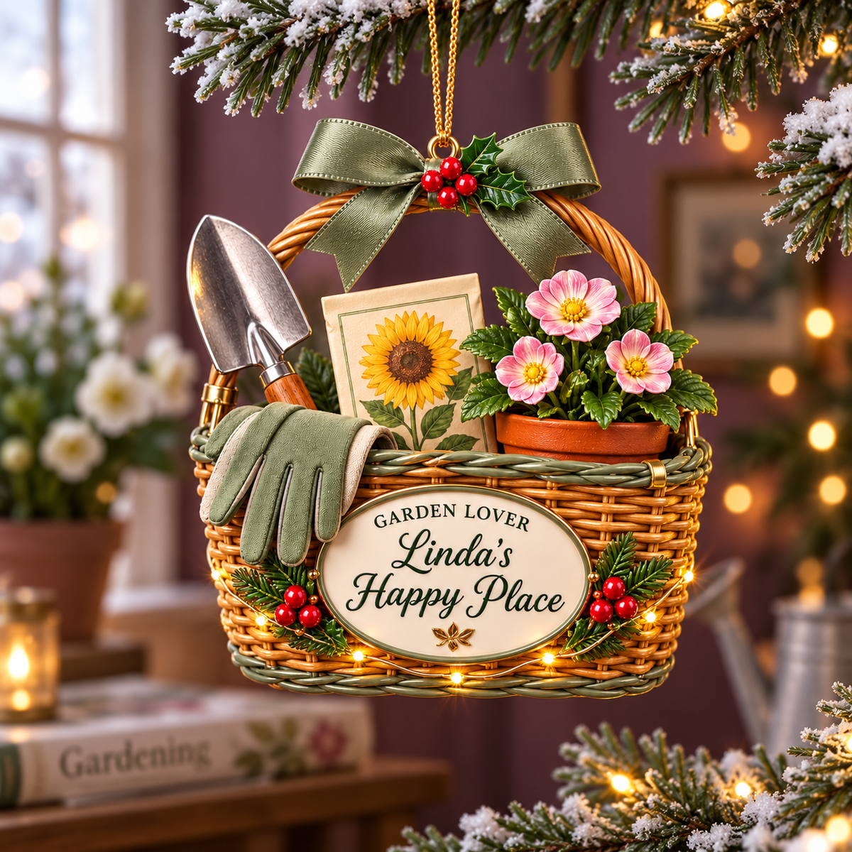 Personalized Crochet Christmas Ornament – Custom Name Yarn Basket with Crochet Hooks and Granny Square, Keepsake Gift for Crochet Lovers and Crafters 9f032461-e4f2-4f60-a9e5-6d41f4349028-Garden-Lover-Ornament-on-Snowy-Fir-1.png