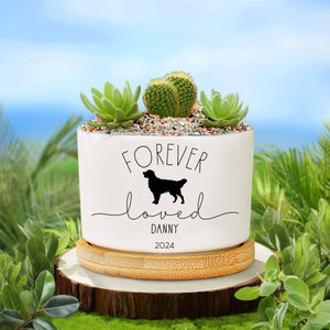 Custom Dog Breed Memorial Planter, Dog Memorial Plant Pot, Loss of Pet Gift, Personalized Gift Plant Pot, Loss of Dog,Pet Memorial Keepsake
