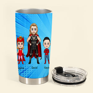 Best Dad Ever Superhero - Personalized Tumbler - Loving Gift For Father, Dad, Father's Day, Birthday Gift