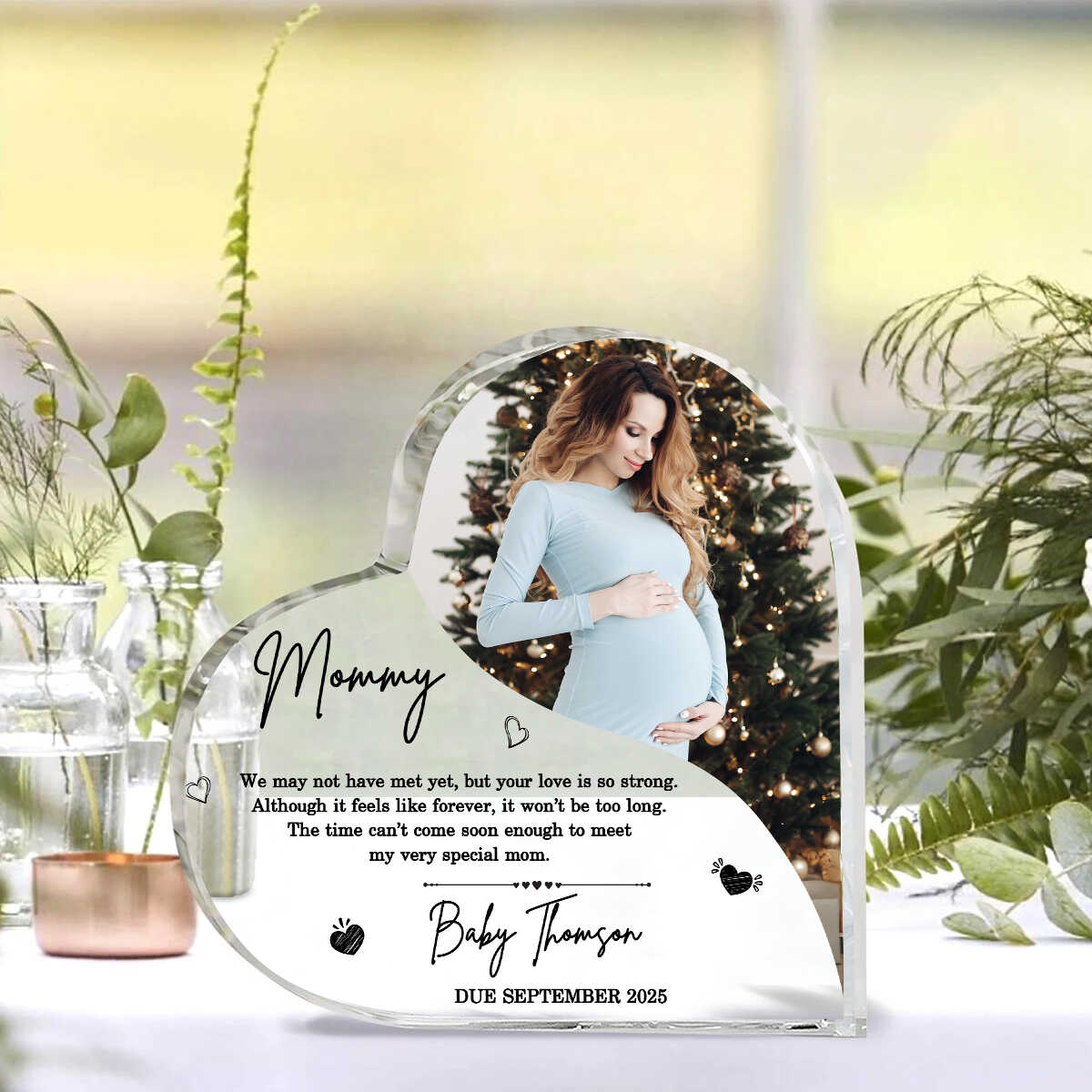 Custom Gift for Mom, Custom Mother s Day Gift, Mother s Day Photo Heart Acrylic, Thoughful Gift For Mom