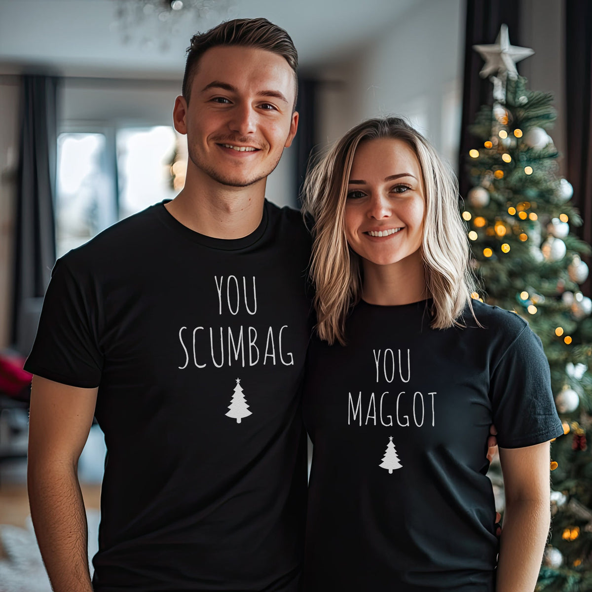 You Scumbag, You Maggot - Couple Matching Christmas Shirt SweatShirt Hoodie Christmas Gift For Couple
