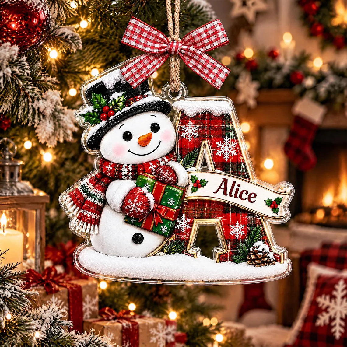 Personalized Snowman Initial Acrylic Christmas Ornament, Custom Name Alphabet Tree Decor, Kids Holiday Gift and Family Keepsake a48a0e89-e799-4b68-93de-4ac6ef23e3f2-7.webp