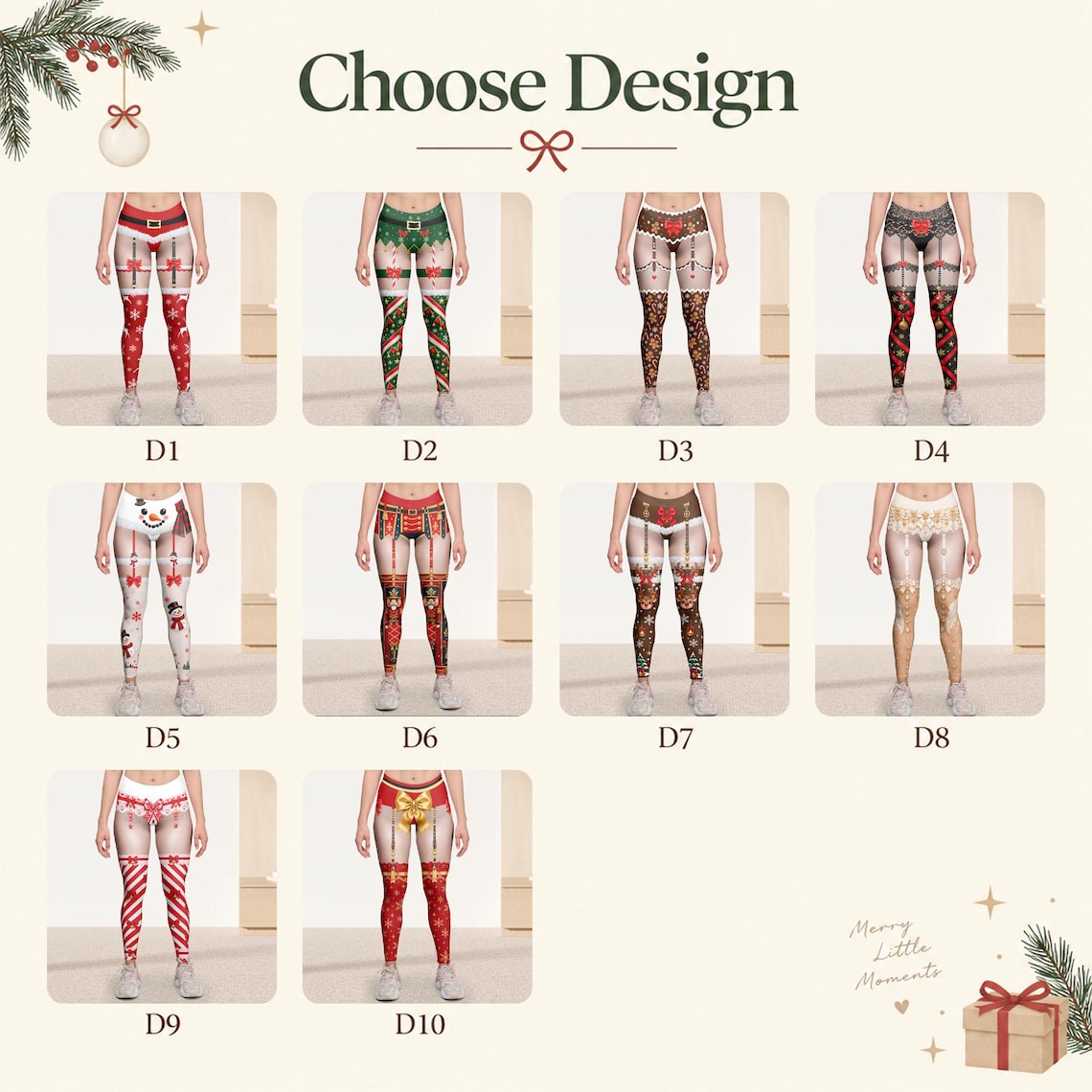 Custom Cute Xmas Characters Leggings, Funny Santa Nice List Pants, Gag Gift, Santa Elf Christmas Lights Leggings, Novelty Holiday Bottoms b6a4f723-01fc-46a8-9c20-193fffdd3787-6.jpg