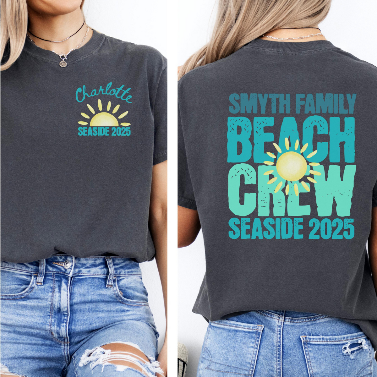Family Beach Trip Shirt, Matching Group Family Beach Vacation Shirt, Personalized Beach Crew Tshirt, Custom Summer 2025 Vacation