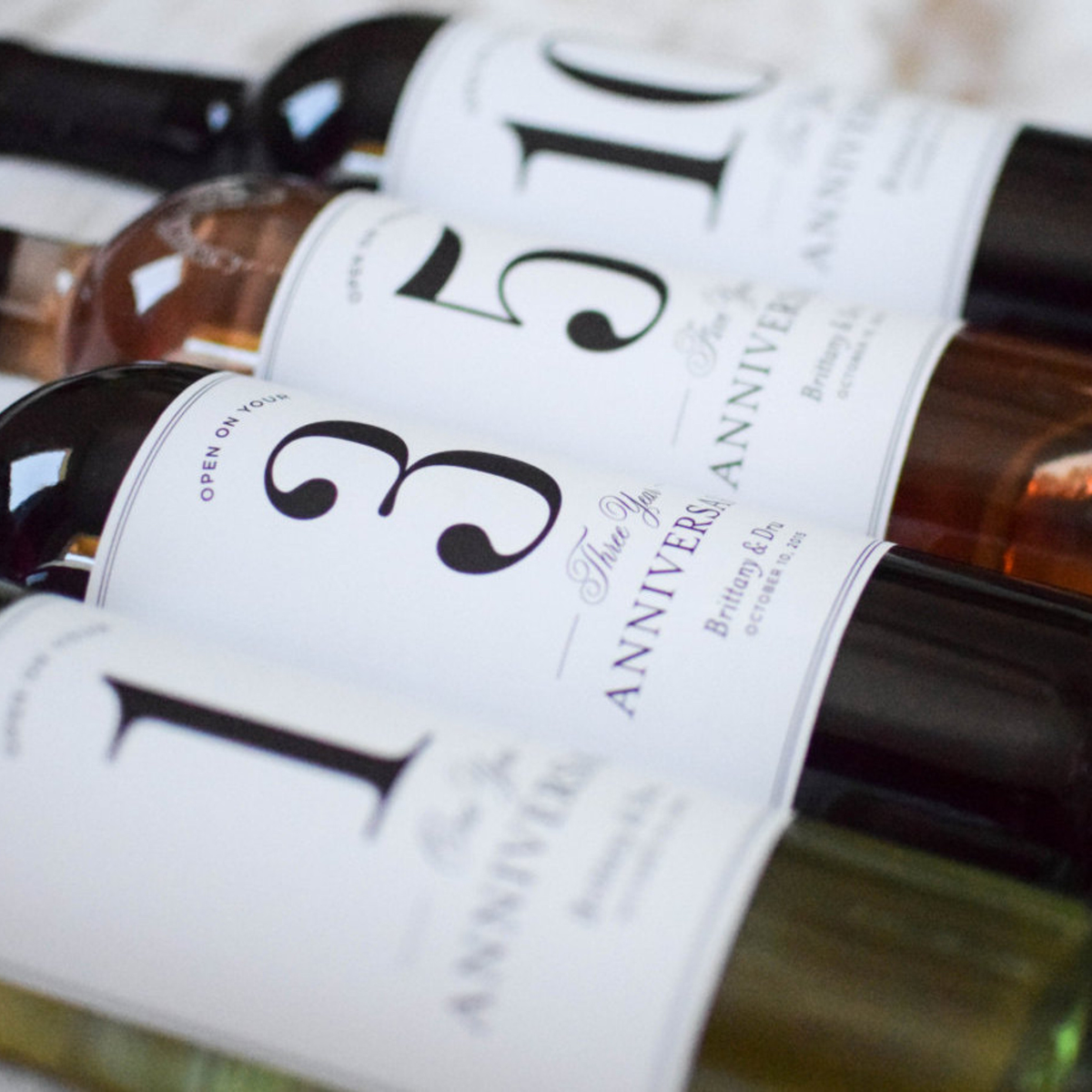 Wedding Guest Book Labels - Bridal Shower Gift - Milestones Wine Labels - Wine Basket Engagement Gift Anniversary Labels