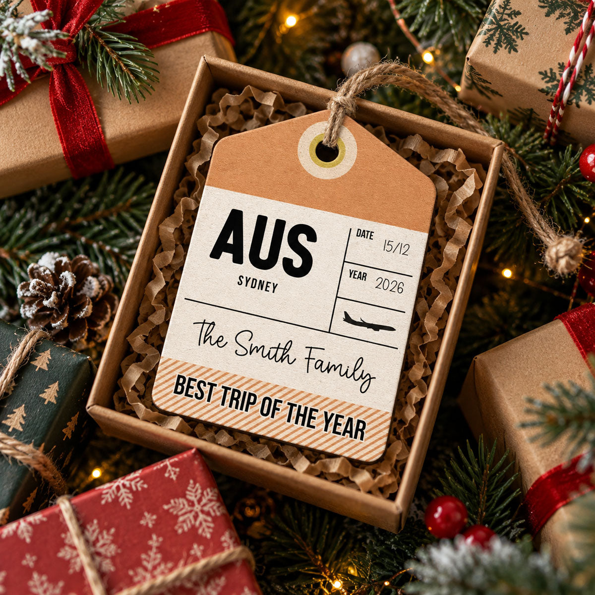 Best Trip Of The Year - Personalized Wooden Ornament