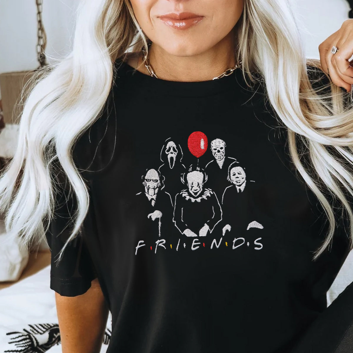 Friends Horror Movie - Embroidered Shirt - Gift For Halloween