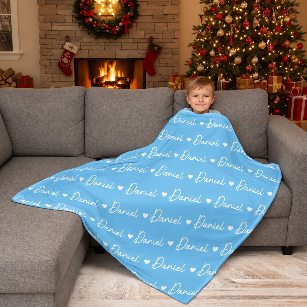 Wrapped In Lots Of Love - Personalized Blanket - Birthday Gift For Kids, Family