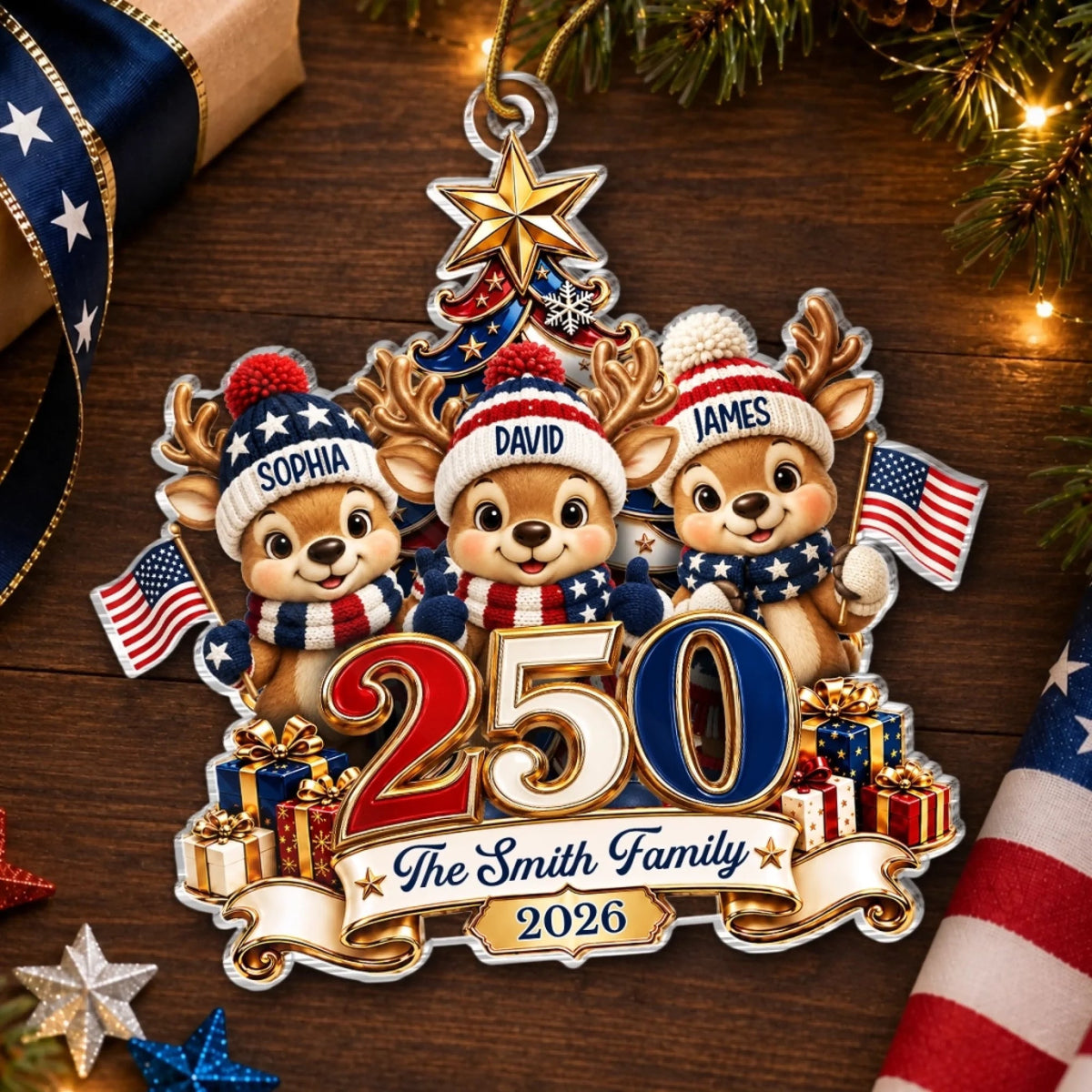 Christmas Reindeer Family - Personalized Acrylic Ornament - America 250th Anniversary Christmas Gifts For Family cb2dcdc8-6acb-4225-ad1e-e7f77668f504-banner-5.jpeg