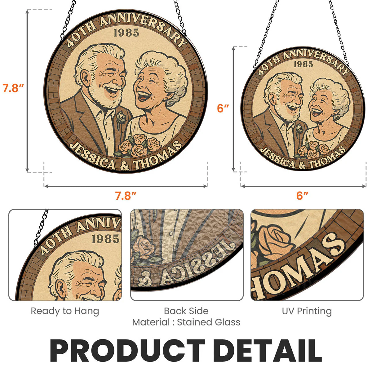 Many Years Forever - Personalized Custom Window Hanging Suncatcher