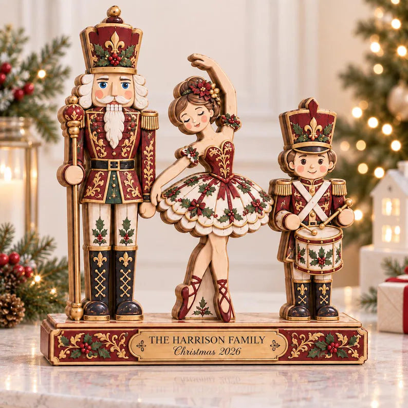 Custom Nutcracker Christmas Wooden Decor, Personalized Family Name Ballet Keepsake, Holiday Tabletop Christmas Decor, Nutcracker Lover Gift e9e515a3-8e0b-473c-8f71-c88be083e29e-dfhrt-1-.webp