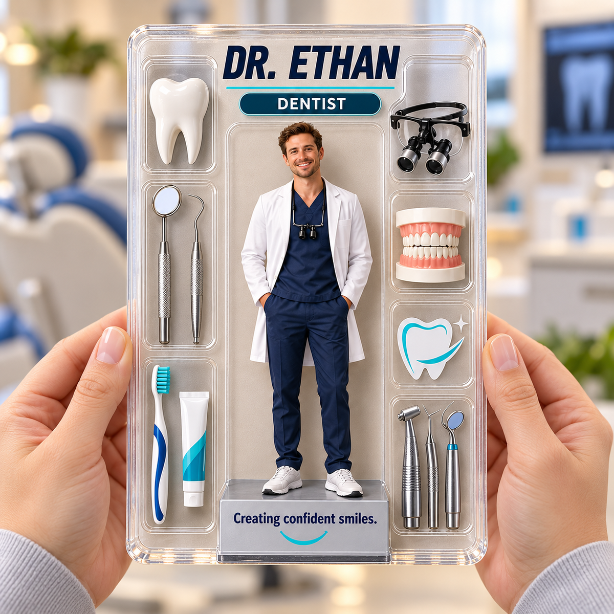 Personalized Dentist Custom Shape Acrylic Table Sign, Custom Photo & Name Desk Decor, Dental School Graduation & Dentist Appreciation Gift f47eece4-36d3-415b-8bb8-c08f436eceb0-B-ng-acrylic-nha-khoa-c-nh-n-h-a-3.png