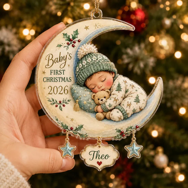 Personalized Baby First Christmas Acrylic Ornament 2026, Custom Name Moon and Stars Keepsake, Newborn Christmas Gift for New Parents fa6aecb5-8d8e-42b2-9fe9-6b461d3f8f0e-dfgdgf-2-.webp
