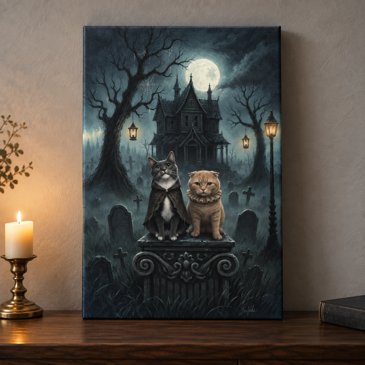 Custom Cat Portrait – Gothic Cat Wall Art, Spooky Halloween Pet Portrait, Dark Academia Cat Poster, Haunted House Canvas fda20b63-337b-4b3d-b57b-b4edc377dee1-Tranh-i-m-o-ma-m-tr-n-b-n.png