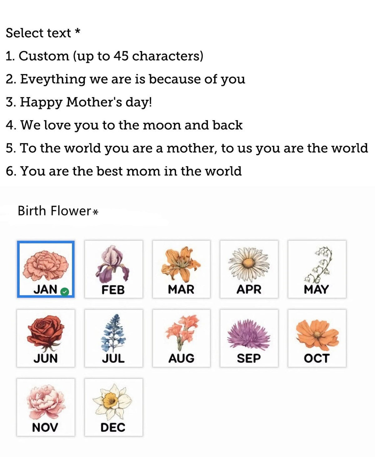Customizable Heartwarming Memories, Birth Month Flower, Photo Upload Personalized LED Night Light, Mother's Day Gift