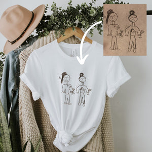 Custom Drawing Shirt, Kids Drawing Shirt, Actual Drawing Shirt, Kids Art Shirt, Gift for Mom, Gift for Dad, Personalized Gift