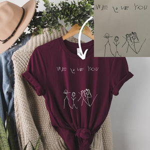 Custom Drawing Shirt, Kids Drawing Shirt, Actual Drawing Shirt, Kids Art Shirt, Gift for Mom, Gift for Dad, Personalized Gift